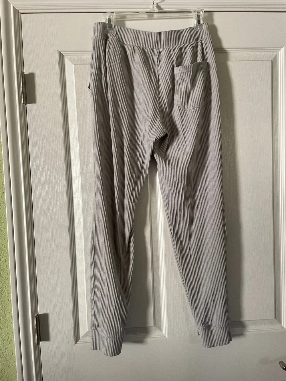 ALO Yoga Light Gray Pinstripe Joggers